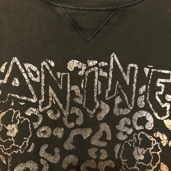 ANINE BING Reworked/Upcycled Crewneck Graphic Sweatshirt Size M - Picture 7 of 8